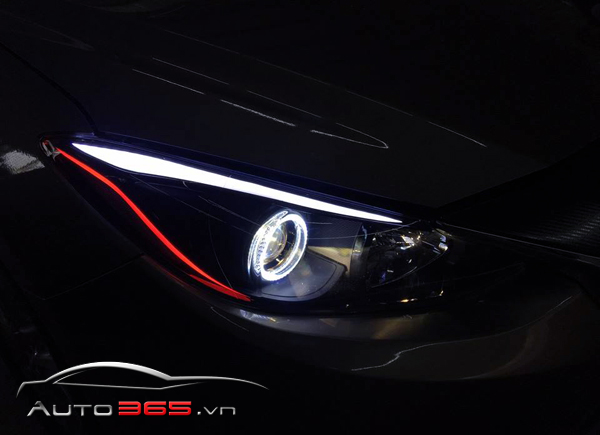 Độ đèn cho mazda 3 ánh sáng siêu đẳng cấp.